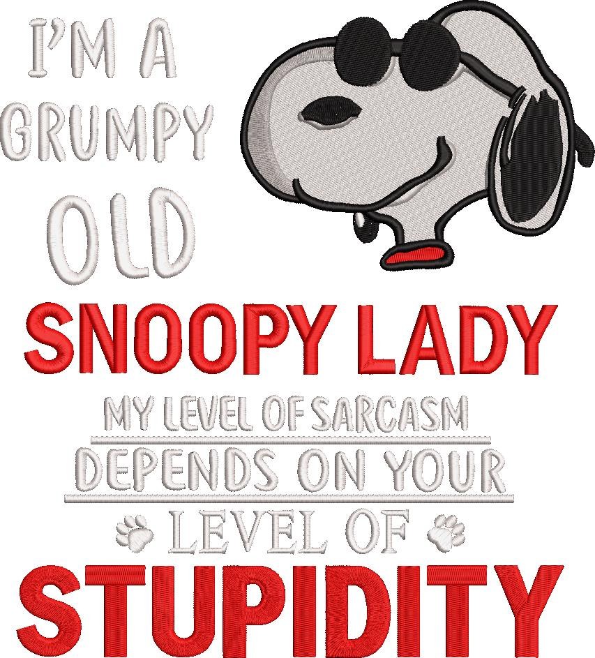 Funny Grumpy Old Nosey Dog Lady
